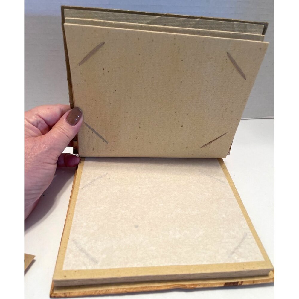 Handcrafted Photo Picture Album Indonesia Asia Natural Leaf Africa Zebra Rustic - Picture 6 of 11